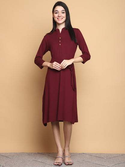Bamboo EcoEase Tie-Waist Dress – sustainable women’s bamboo dress by The Majestic Peacock.