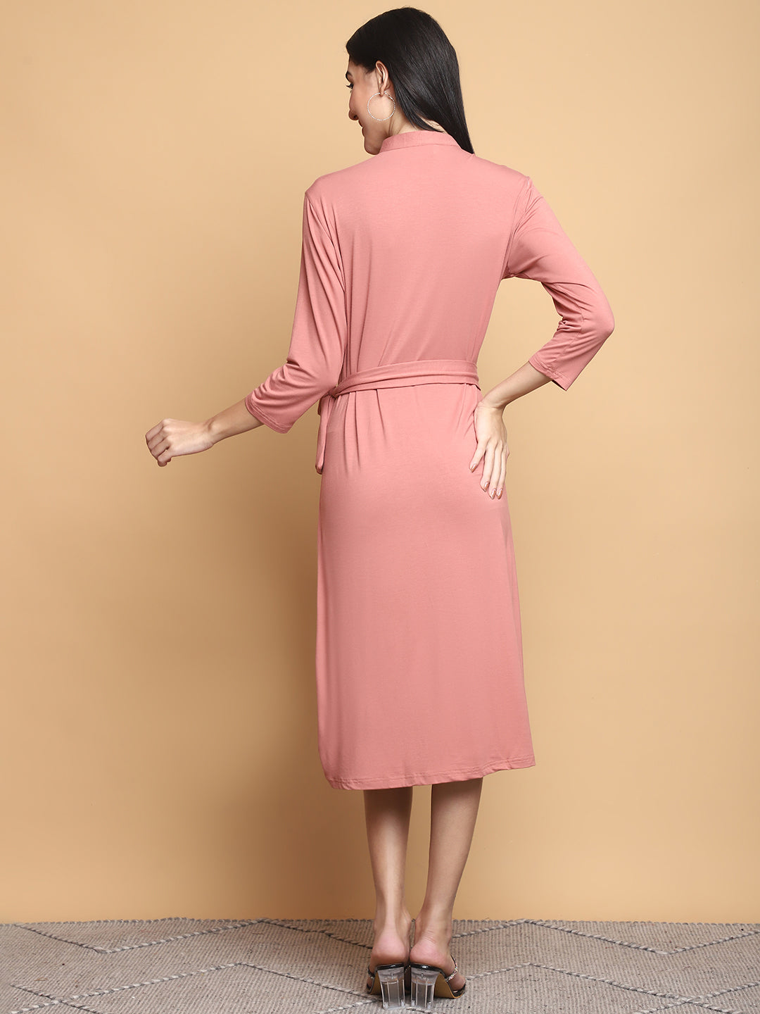 Bamboo EcoEase Tie-Waist Dress – sustainable women’s bamboo dress by The Majestic Peacock.