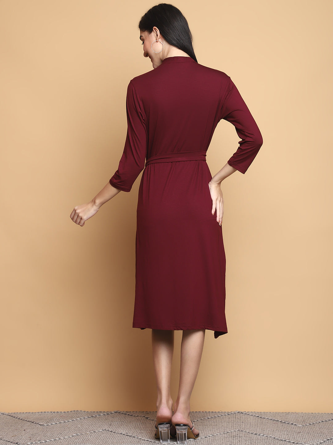 Bamboo EcoEase Tie-Waist Dress – sustainable women’s bamboo dress by The Majestic Peacock.