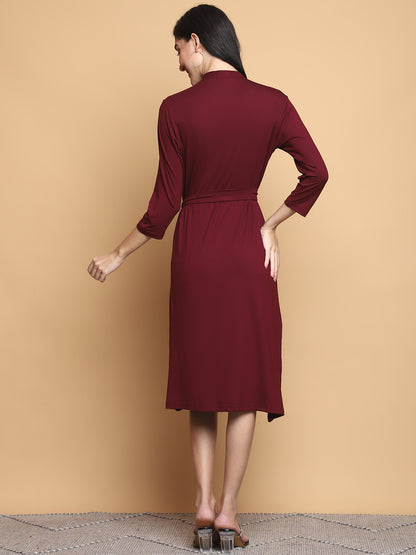 Bamboo EcoEase Tie-Waist Dress – sustainable women’s bamboo dress by The Majestic Peacock.