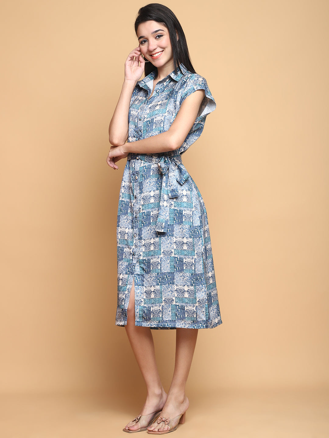 Earth Song Flax Linen Dress – sustainable women’s linen dress by The Majestic Peacock.