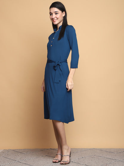 Bamboo EcoEase Tie-Waist Dress – sustainable women’s bamboo dress by The Majestic Peacock.