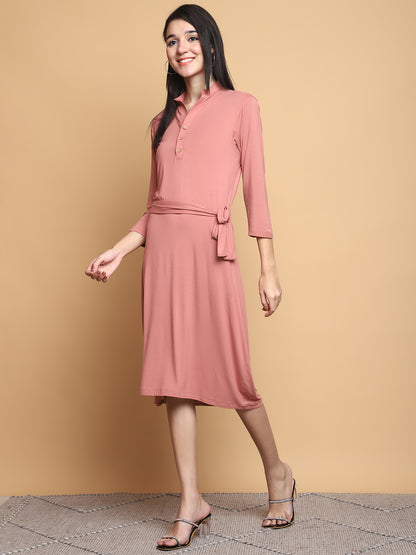 Bamboo EcoEase Tie-Waist Dress – sustainable women’s bamboo dress by The Majestic Peacock.