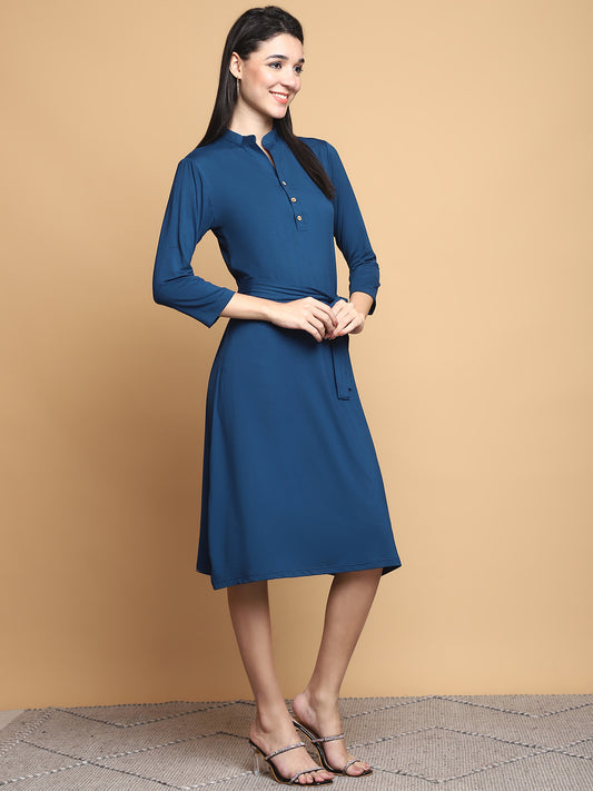 Bamboo EcoEase Tie-Waist Dress – sustainable women’s bamboo dress by The Majestic Peacock.