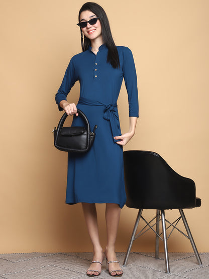 Bamboo EcoEase Tie-Waist Dress – sustainable women’s bamboo dress by The Majestic Peacock.