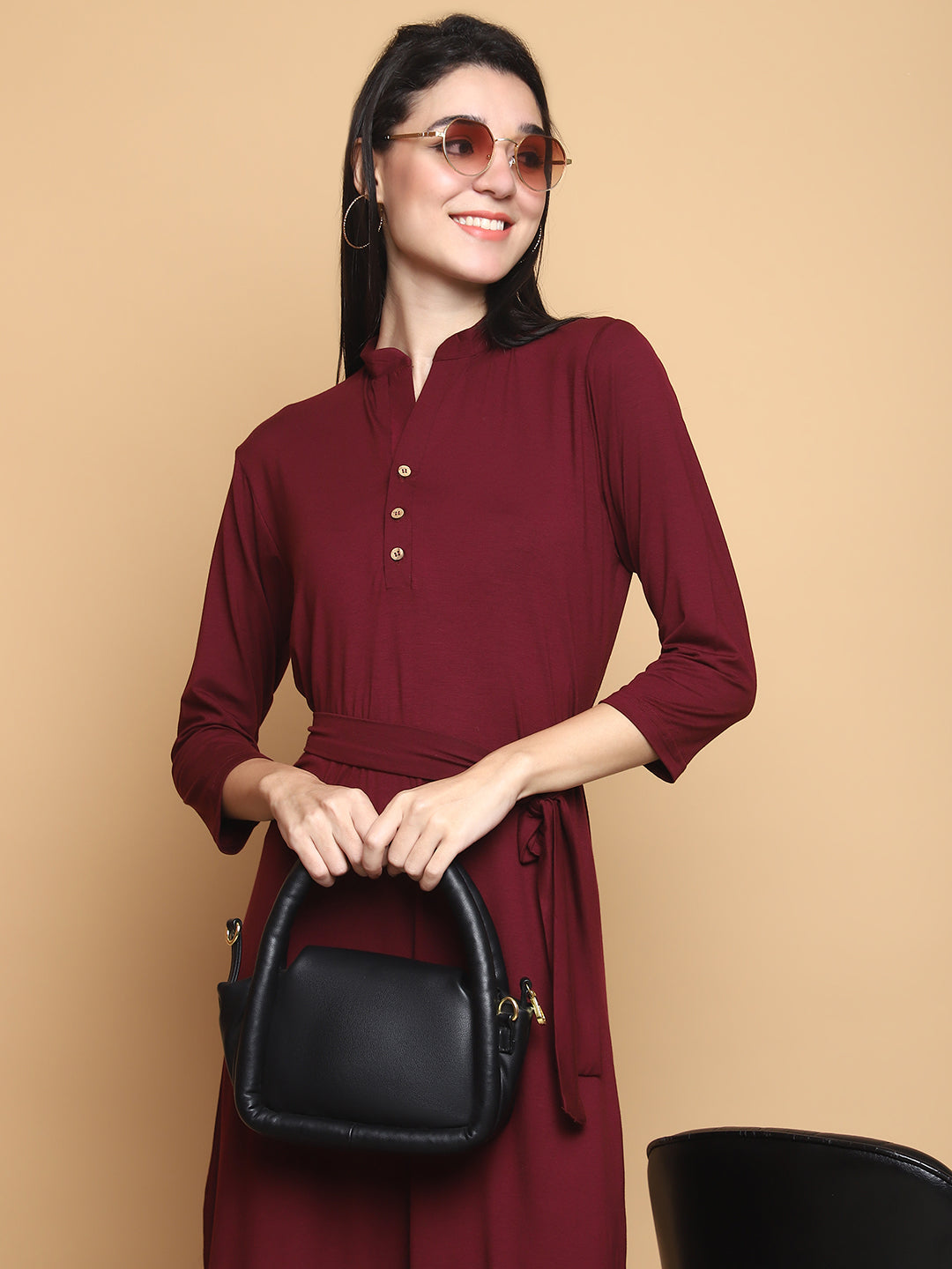 Bamboo EcoEase Tie-Waist Dress – sustainable women’s bamboo dress by The Majestic Peacock.