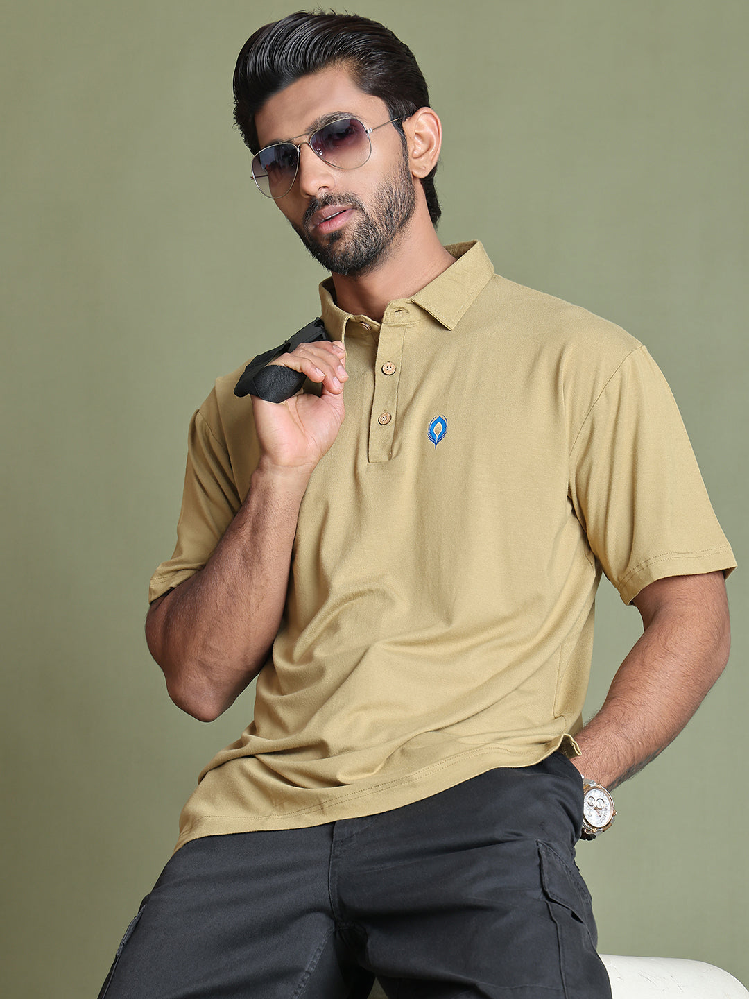 Eco-friendly Supreme Luxe bamboo polo with sleek fit.