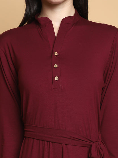 Bamboo EcoEase Tie-Waist Dress – sustainable women’s bamboo dress by The Majestic Peacock.