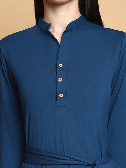 Bamboo EcoEase Tie-Waist Dress – sustainable women’s bamboo dress by The Majestic Peacock.