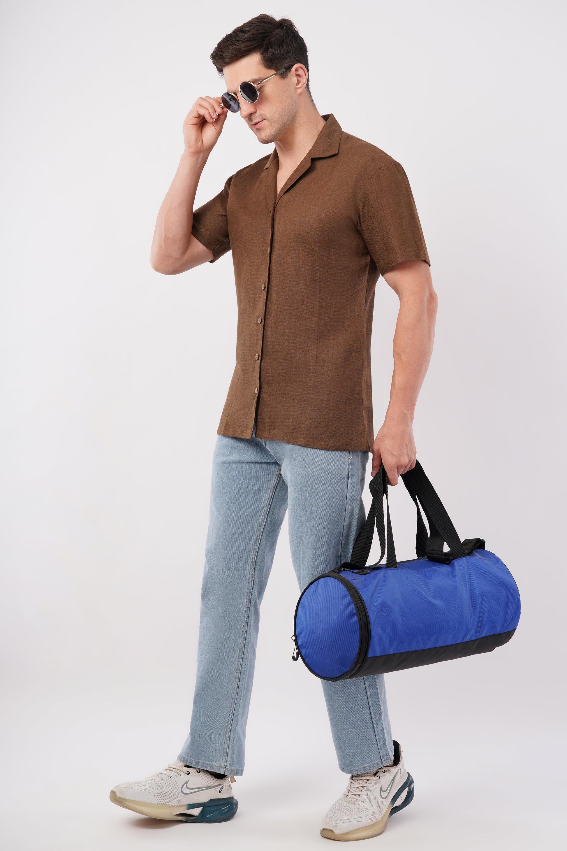 Mocha Pure Flax Linen Shirt – sustainable men’s linen shirt by The Majestic Peacock.