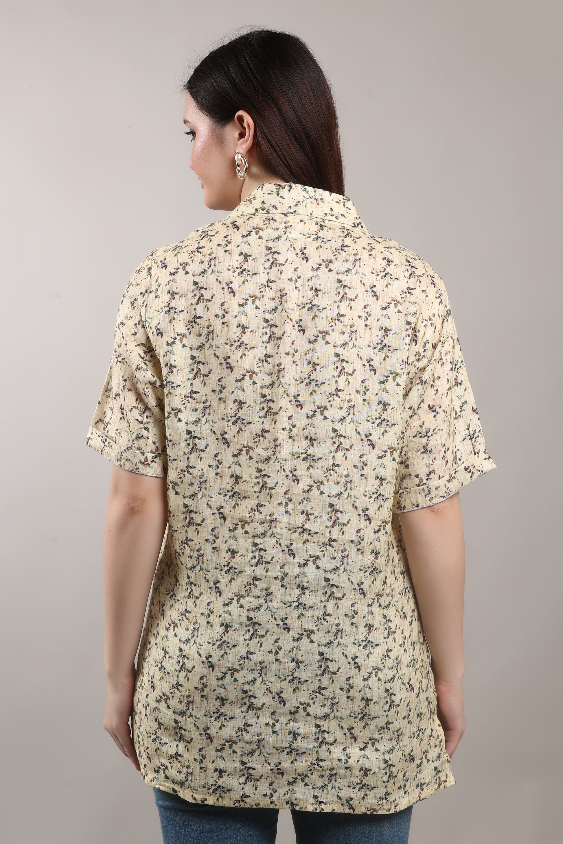 Sunkissed Meadow Pure Flax Linen Shirt – sustainable women’s linen shirt by The Majestic Peacock.