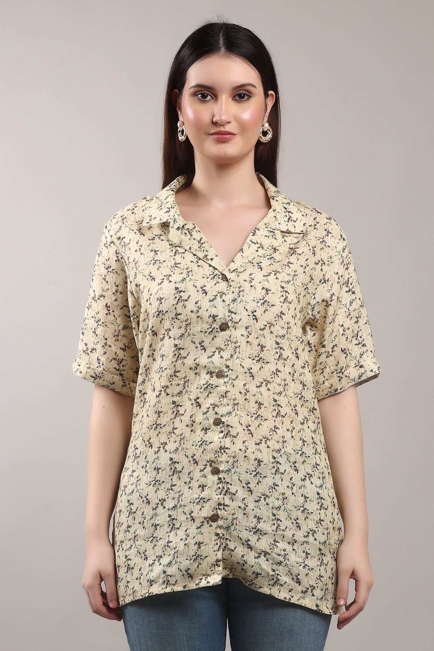 Sunkissed Meadow Pure Flax Linen Shirt – sustainable women’s linen shirt by The Majestic Peacock.