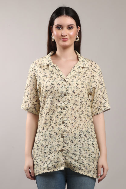 Sunkissed Meadow Pure Flax Linen Shirt – sustainable women’s linen shirt by The Majestic Peacock.