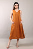 Copper Dawn Flax Linen Dress